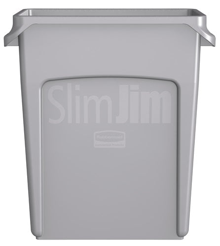Wertstoffsammler 60 l H635xB279xT558mm grau mit Lüftungskanälen RUBBERMAID