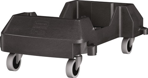 Fahrwagen mit 4 Lenkrollen Wertstoffsammler 60 l schwarz RUBBERMAID – Ansicht 3