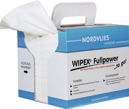 Putztuch WIPEX Fullpower „TO GO L380xB320ca mm weiß z-gefaltet WIPEX