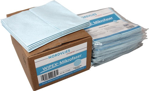 Mikrofaser-Wischtuch blau L400xB380ca mm 1 KT = 10 x 5 Tücher WIPEX