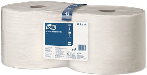 Putztuch TORK 129237 L340xB235ca mm weiß 2-lagig perforiert geprägt 2 Rollen / VE TORK