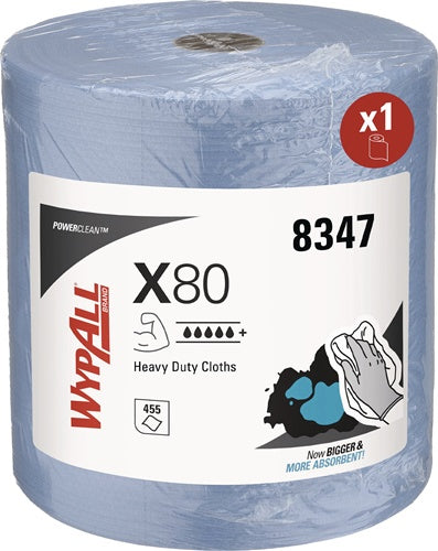 Wischtuch WypAll® X80 8347 L315xB310ca mm blau 1-lagig Rolle WYPALL