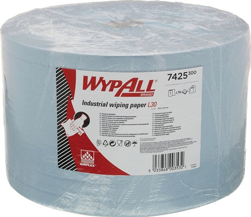 Putztuch WYPALL L30 ULTRA 7425 L380xB235ca mm blau 3-lagig perforiert Rolle KIMBERLY-CLARK