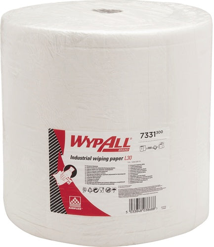 Wischtuch WYPALL L30 7331 L380xB370ca mm weiß 3-lagig 1000 Tücher / Rolle KIMBERLY-CLARK