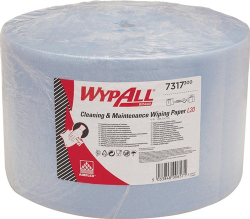 Wischtuch WYPALL* L20 EXTRA+ 7317 L380xB235ca mm blau 2-lagig KIMBERLY-CLARK