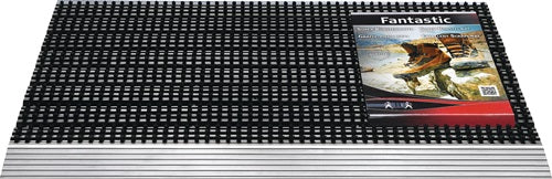 Fußmatte Alu-Anlaufkante schwarz/silber PP/Alu L430xB750xS22mm