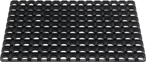 Fußmatte offene Ringe schwarz Gummi L500xB800xS22mm