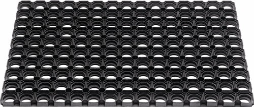 Fußmatte offene Ringe schwarz Gummi L1000xB1500xS22mm