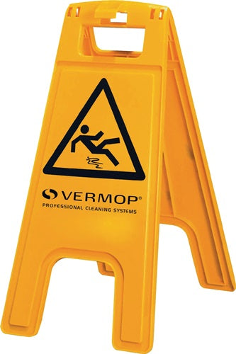 Warnschild Achtung Rutschgefahr B 280 x H 580 mm gelb / schwarz VERMOP