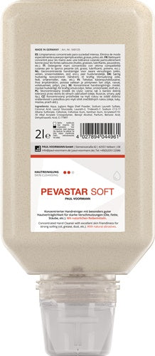 Handreinigung Pevastar SOFT 2 l silikon- und lösemittelfrei Softflasche PAUL VOORMANN