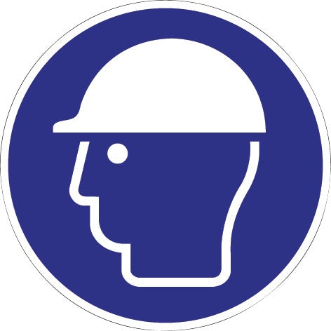 Gebotszeichen ASR A13/DIN EN ISO 7010 Kopfschutz benutzen Kunststoff