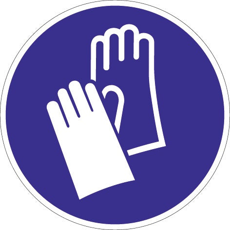 Gebotszeichen ASR A13/DIN EN ISO 7010 Handschutz benutzen Folie