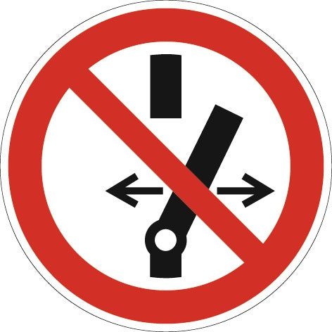 Verbotszeichen ASR A13/DIN EN ISO 7010 Schalten verboten Kunststoff