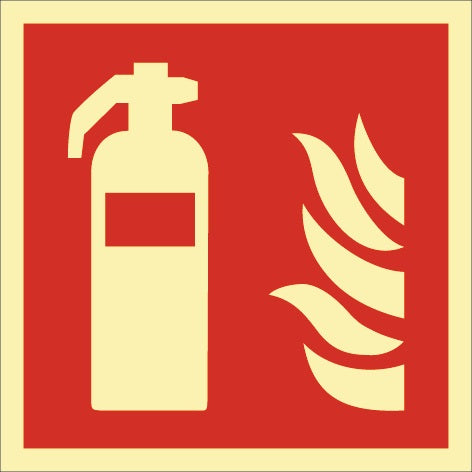 Brandschutzzeichen DIN EN ISO 7010 L148xB148 mm Feuerlöscher Folie