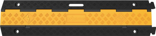 Schlauch- und Kabelbrücke L980xB240xH45mm Gummi schwarz/gelb 2 Kanäle