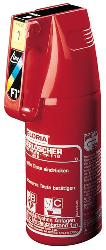KFZ-Pulverfeuerlöscher 1 kg mit Dauerdruck Brandklasse A 8 A 34 B C oManom+Halt GLORIA