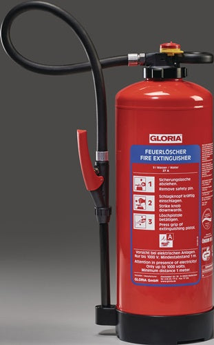 Wasserfeuerlöscher WKL 6 PRO 6 l Aufladegerät Brandklasse A 21 A mit Wandhalter GLORIA
