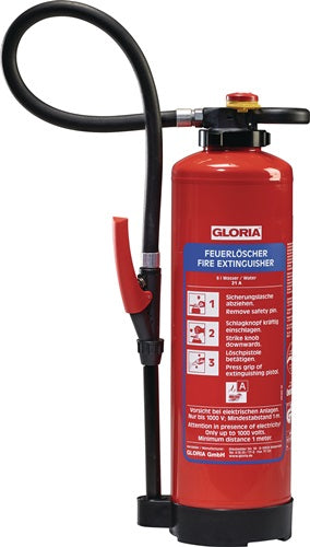 Wasserfeuerlöscher WKL 9 PRO 9 l Aufladegerät Brandklasse A 27 A mit Wandhalter GLORIA