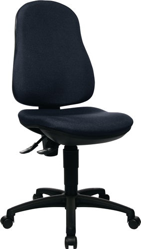 Bürodrehstuhl mit Permanentkontakt schwarz 420-550 mm ohne Armlehnen Tragfähigkeit 110 kg TOPSTAR