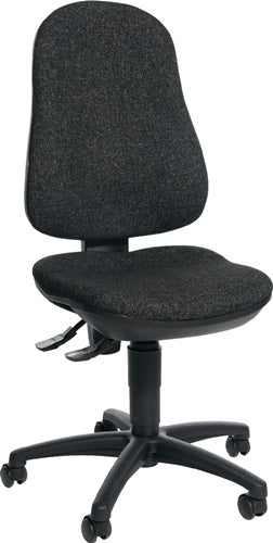 Bürodrehstuhl mit Permanentkontakt anthrazit 420-550 mm ohne Armlehnen Tragfähigkeit 110 kg TOPSTAR