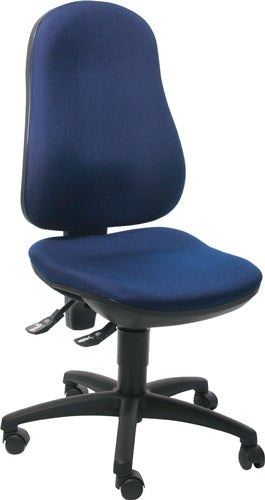 Bürodrehstuhl mit Permanentkontakt royalblau 420-550 mm ohne Armlehnen Tragfähigkeit 110 kg TOPSTAR