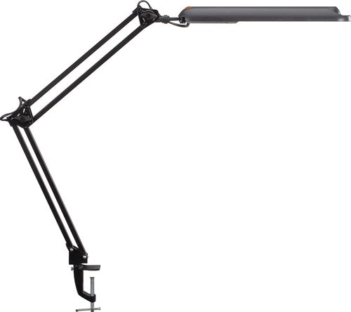 Schreibtischleuchte Metall / Kunststoff schwarz Höhe max 380 mm mit Tischklemme mit LED