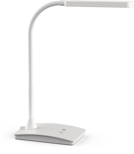 Schreibtischleuchte Metall / Kunststoff schwarz Höhe max 375 mm Standfuß mit LED