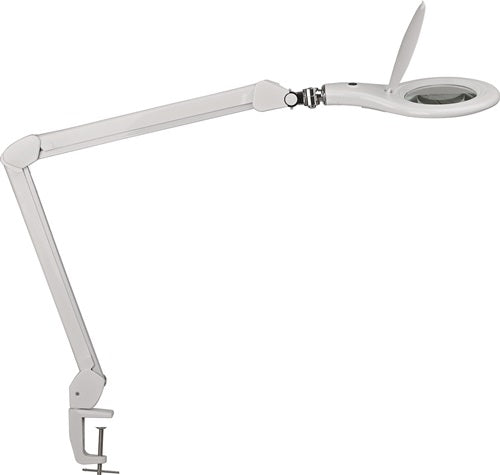 LED-Lupenleuchte Glaslinse 127 (5 ?) Tischklemme weiß
