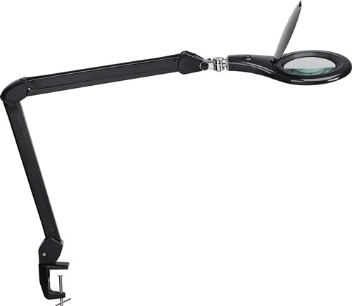 LED-Lupenleuchte Glaslinse 127 (5 ?) Tischklemme schwarz