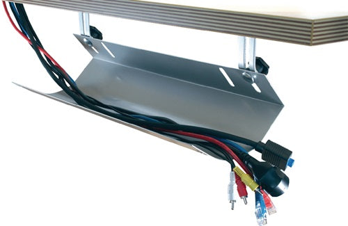 Kabelkanal B1160xT185xH100mm silber passend für Schreibtisch