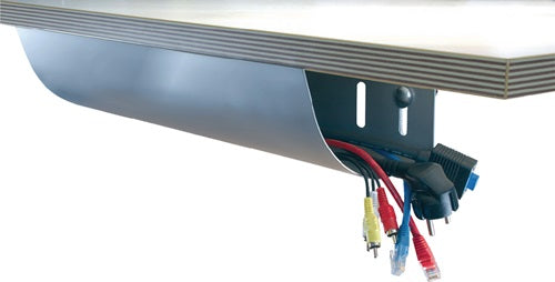 Kabelkanal B760xT185xH100mm silber passend für Schreibtisch – Ansicht 2