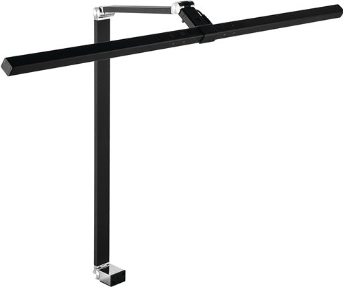 Schreibtischleuchte Aluminium/Kunststoff schwarz Höhe 720 mm mit Tischklemme mit LED