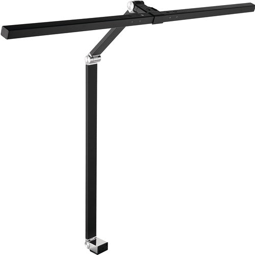 Schreibtischleuchte Aluminium/Kunststoff schwarz Höhe 720 mm mit Tischklemme mit LED – Ansicht 4