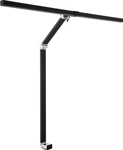 Schreibtischleuchte Aluminium/Kunststoff schwarz Höhe 720 mm mit Tischklemme mit LED – Ansicht 2