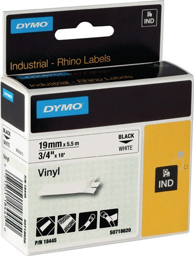 Schriftband Bandbreite 19 mm Bandlänge 55 m Vinylband schwarz auf weiß DYMO