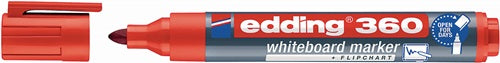 Whiteboardmarker 360 rot Strichbreite 15-3 mm Rundspitze EDDING - VPE: 10