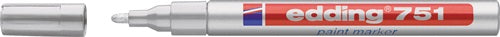 Lackmarker 751 silber Strichbreite 1-2 mm Rundspitze EDDING - VPE: 10