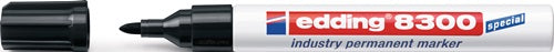 Industrie-Permanentmarker 8300 schwarz Strichbreite 15-3 mm Rundspitze EDDING - VPE: 10