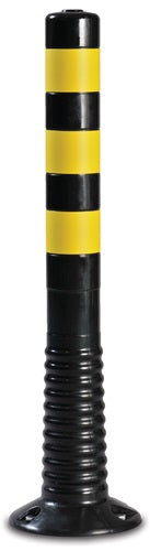 Sperrpfosten Kunststoff schwarz/gelb Ø 80 mm zum Aufschrauben Höhe über Flur=750 mm