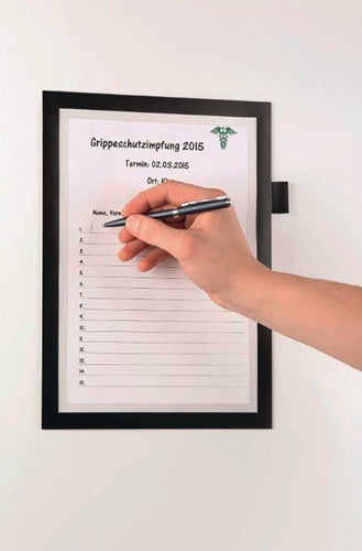 Magnetrahmen DIN A4 schwarz selbstklebend Front offen 1St/Btl DURABLE