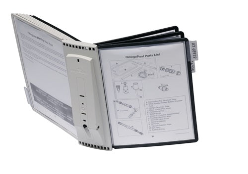 Wandhalter 10 Sichttafeln schwarz/grau Polyamid mit Profilrahmenf DURABLE