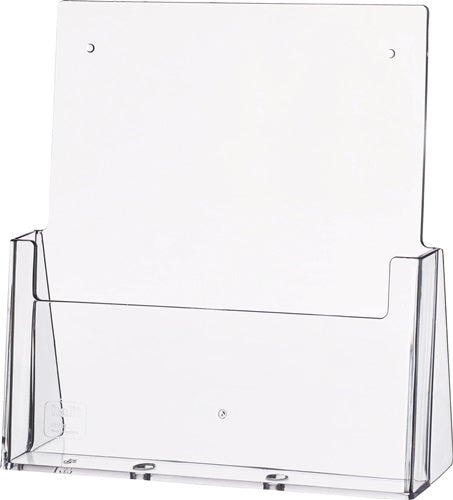 Tischprospekthalter DIN A4 hoch Kunststoff transparent freistehend HELIT
