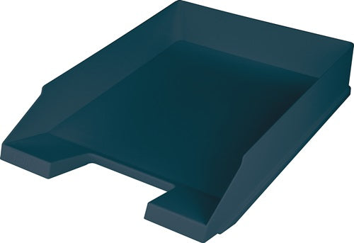Briefablage für DIN A4-C4 Kunststoff blau H67xB254xT347 mm mit Griffmulde und Beschriftungsfeld HELIT - VPE: 5