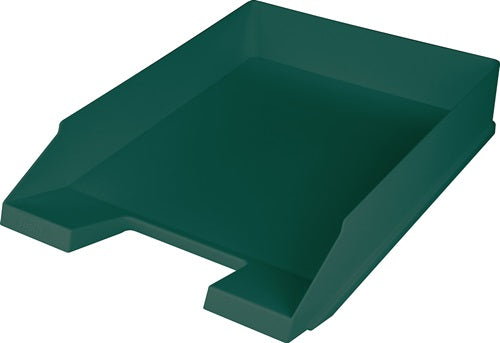 Briefablage für DIN A4-C4 Kunststoff grün H67xB254xT347 mm mit Griffmulde und Beschriftungsfeld HELIT - VPE: 5