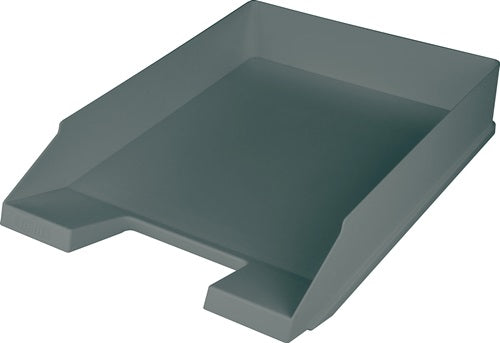 Briefablage für DIN A4-C4 Kunststoff lichtgrau H67xB254xT347 mm mit Griffmulde und Beschriftungsfeld HELIT - VPE: 5