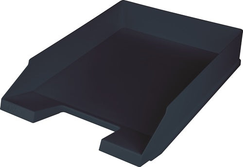 Briefablage für DIN A4-C4 Kunststoff schwarz H67xB254xT347 mm mit Griffmulde und Beschriftungsfeld HELIT - VPE: 5