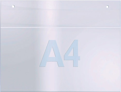 Wandprospekthalter DIN A4 quer Acryl transparent