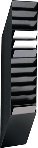 Prospekthalter H1115xB240xT135mm Anzahl Fächer 12 A4 hoch Polystyrol schwarz DURABLE