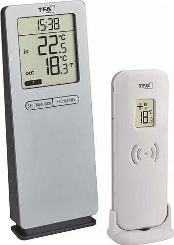 Funkthermometer LOGOneo Messbereich innen bis +50 °C / außen -40 °C bis +60 °C H155xB64xT46mm Kunststoff TFA