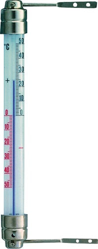 Fensterthermometer Messbereich -50 bis 50 °C H200xB23xT28mm Metall TFA - VPE: 10